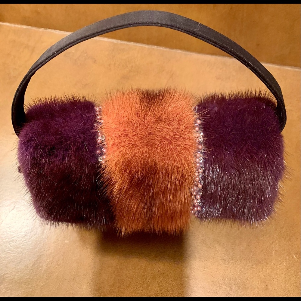 Moo Roo Charleston Fur Evening Bag